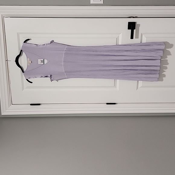 NWT Michael Michael Kors Lavender Mist Size Large Ribbed Dress - Picture 3 of 16